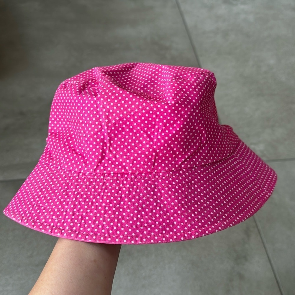 NWOT pink polka dot summer hat